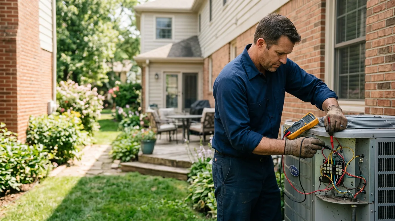 HVAC technician working near Wasco, CA